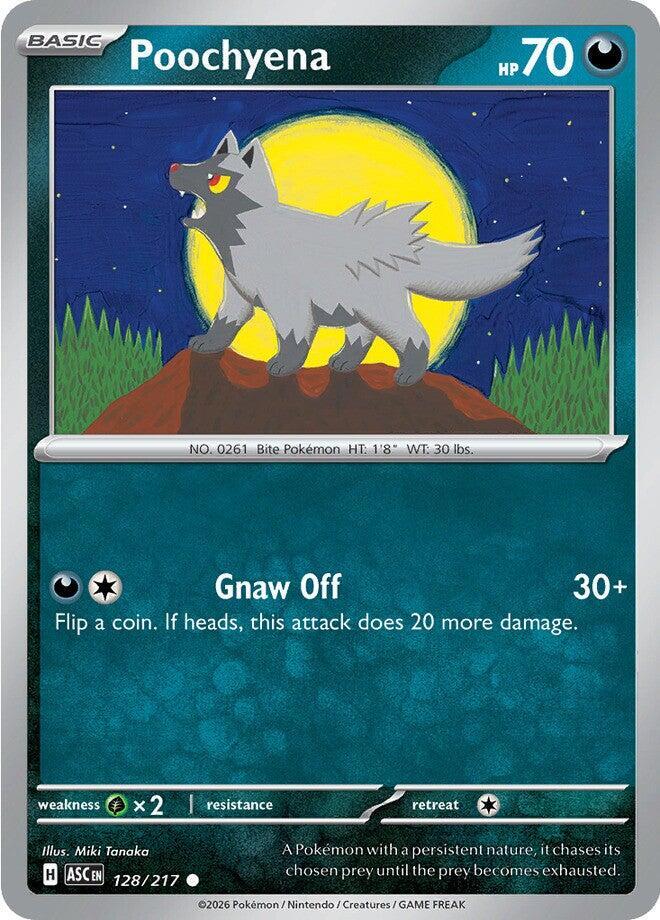 Poochyena 128/217 Common Ascended Heroes Pokémon card