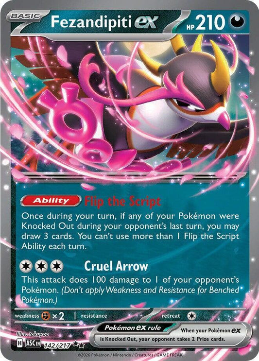Fezandipiti ex - 142/217 142/217 Double Rare Ascended Heroes Pokémon card
