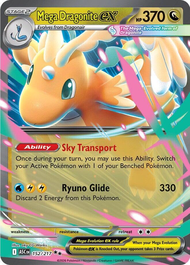Mega Dragonite ex - 152/217 152/217 Double Rare Ascended Heroes Pokémon card