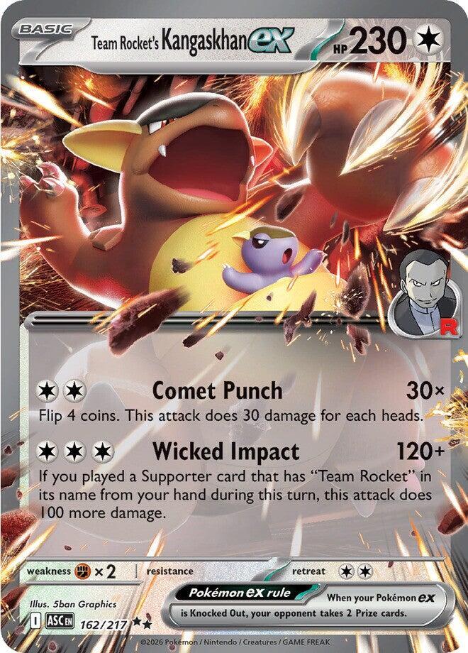 Team Rocket's Kangaskhan ex 162/217 Double Rare Ascended Heroes Pokémon card