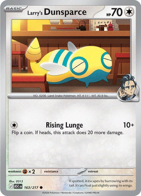 Larry's Dunsparce 163/217 Common Ascended Heroes Pokémon card
