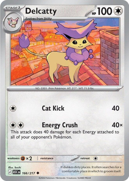 Delcatty 166/217 Uncommon Ascended Heroes Pokémon card