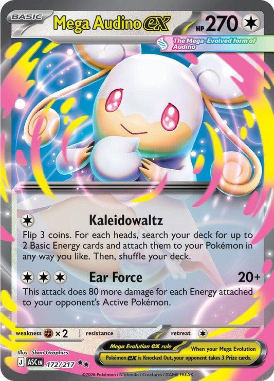 Mega Audino ex - 172/217 172/217 Double Rare Ascended Heroes Pokémon card