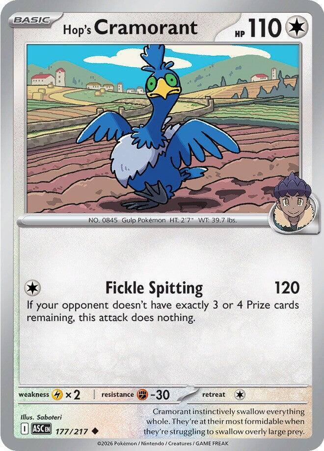 Hop's Cramorant 177/217 Uncommon Ascended Heroes Pokémon card