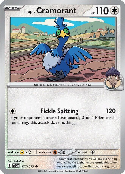 Hop's Cramorant 177/217 Uncommon Ascended Heroes Pokémon card