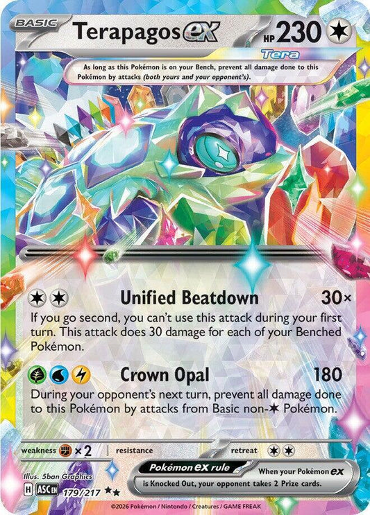 Terapagos ex 179/217 Double Rare Ascended Heroes Pokémon card