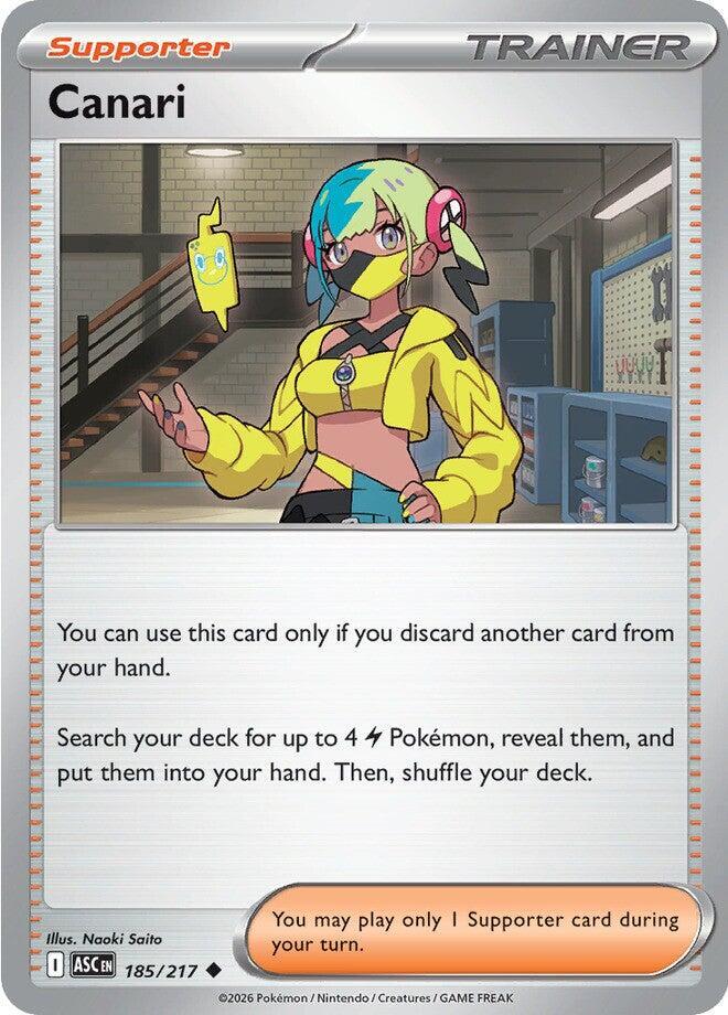Canari - 185/217 185/217 Uncommon Ascended Heroes Pokémon card