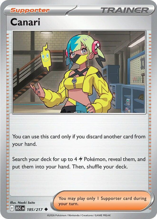 Canari - 185/217 185/217 Uncommon Ascended Heroes Pokémon card