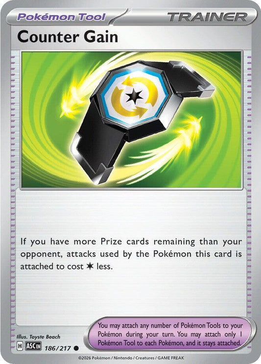 Counter Gain - 186/217 186/217 Common Ascended Heroes Pokémon card