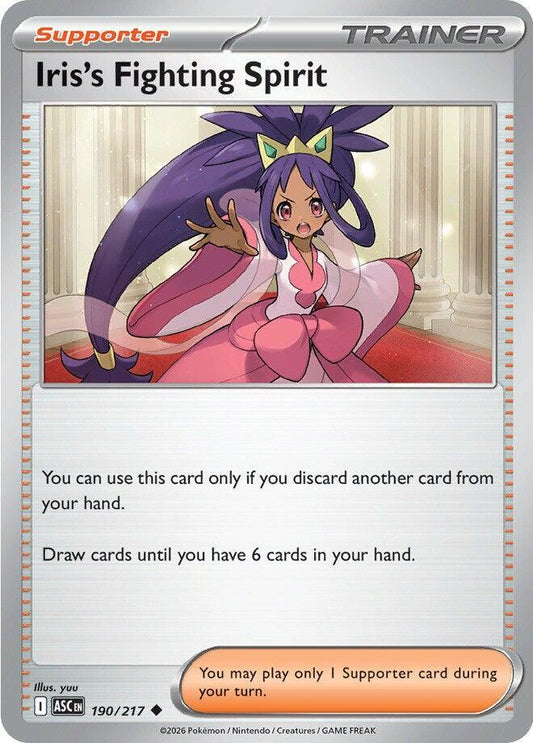 Iris's Fighting Spirit - 190/217 190/217 Uncommon Ascended Heroes Pokémon card