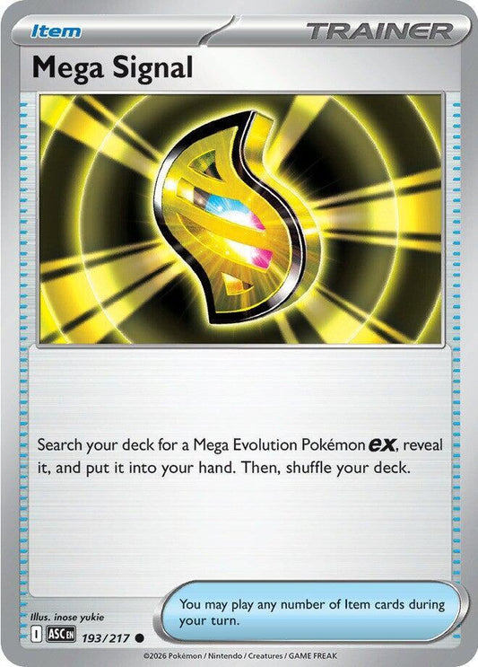 Mega Signal 193/217 Common Ascended Heroes Pokémon card