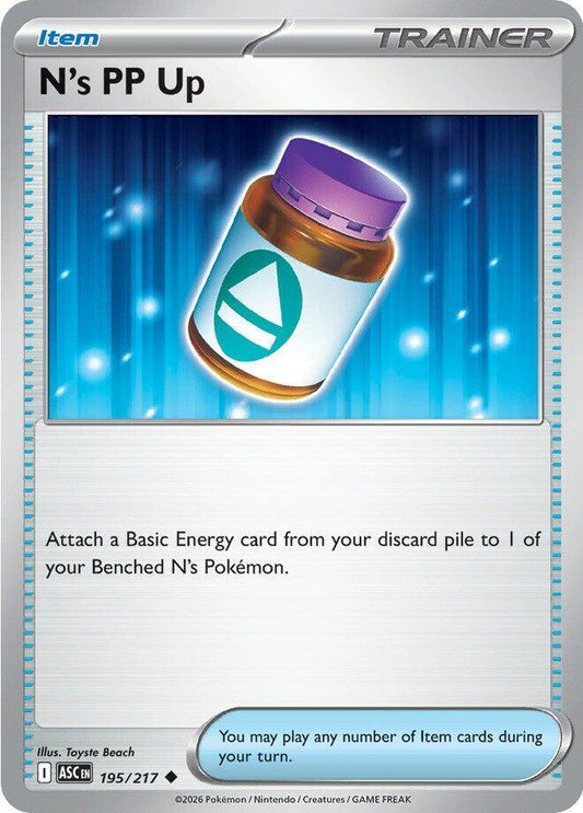 N's PP Up - 195/217 195/217 Uncommon Ascended Heroes Pokémon card