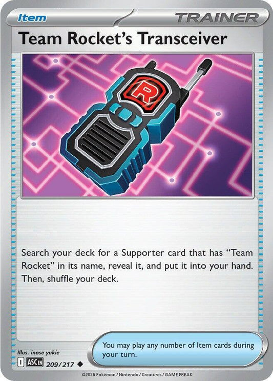 Team Rocket's Transceiver - 209/217 209/217 Uncommon Ascended Heroes Pokémon card