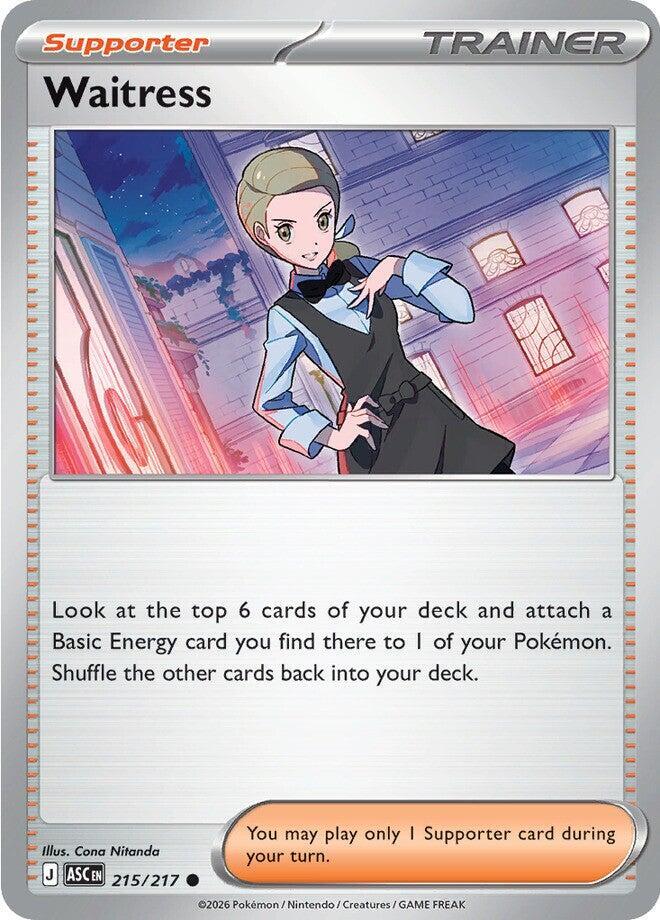 Waitress 215/217 Common Ascended Heroes Pokémon card