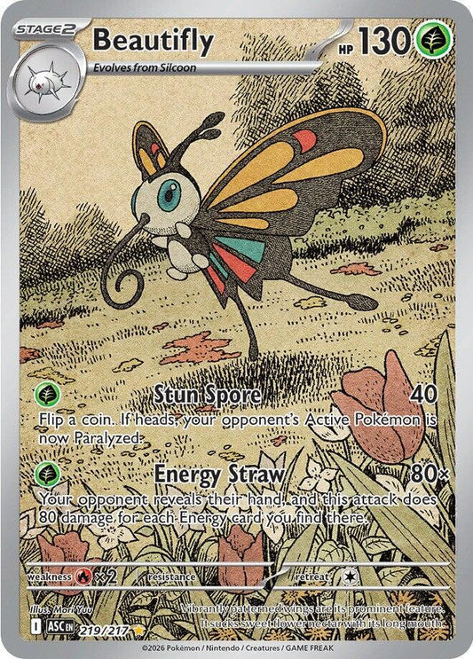 Beautifly - 219/217 219/217 Illustration Rare Ascended Heroes Pokémon card