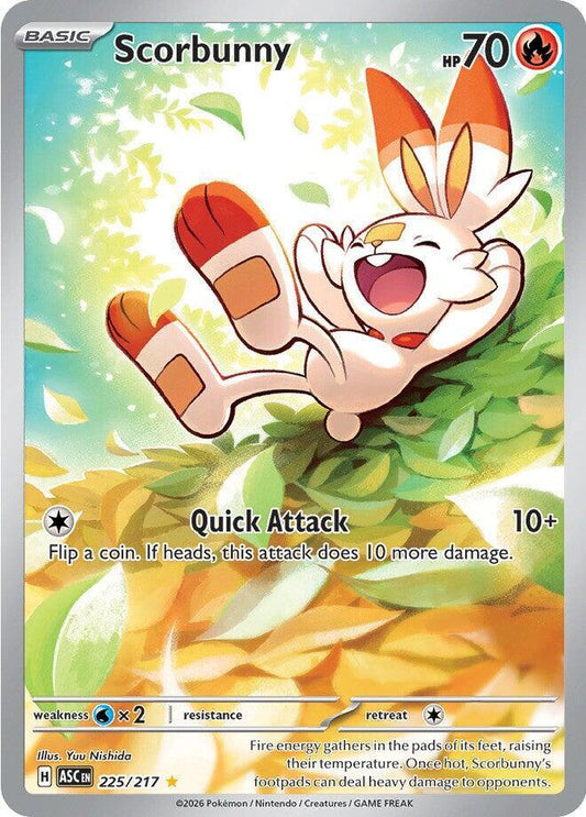 Scorbunny - 225/217 225/217 Illustration Rare Ascended Heroes Pokémon card