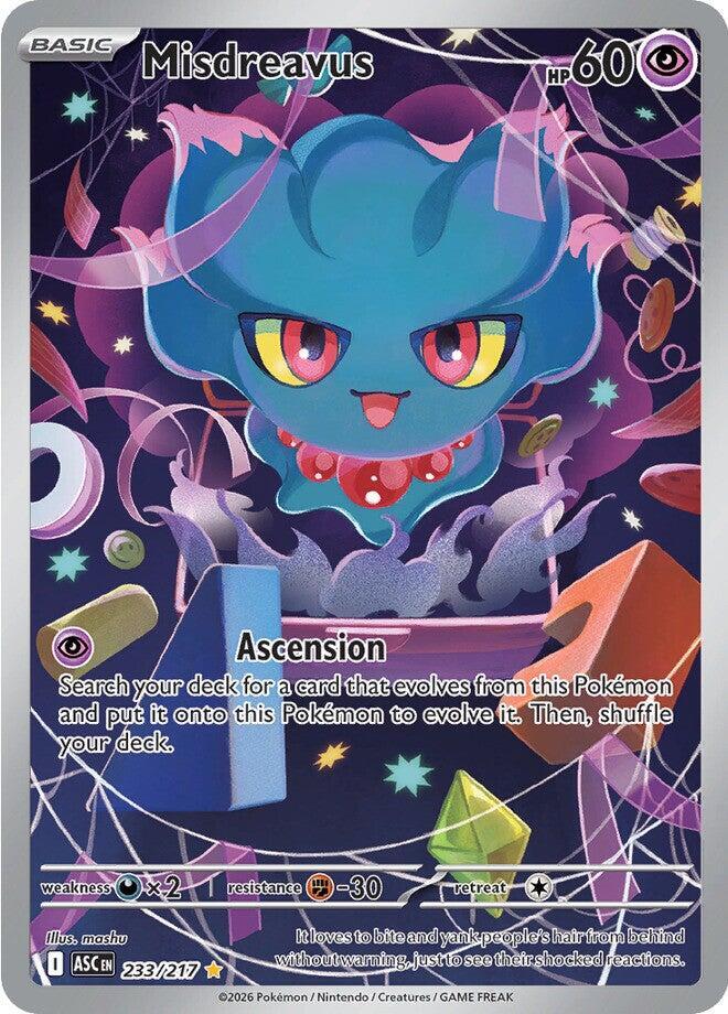 Misdreavus - 233/217 233/217 Illustration Rare Ascended Heroes Pokémon card