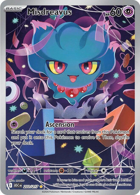 Misdreavus - 233/217 233/217 Illustration Rare Ascended Heroes Pokémon card