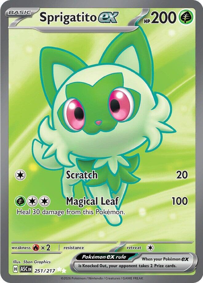Sprigatito ex 251/217 Ultra Rare Ascended Heroes Pokémon card