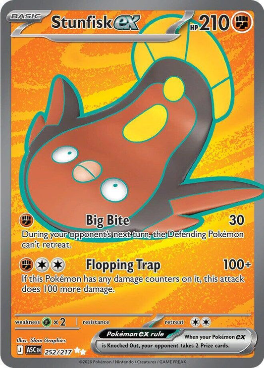 Stunfisk ex - 252/217 252/217 Ultra Rare Ascended Heroes Pokémon card