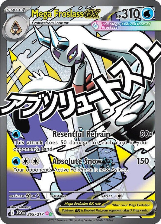 Mega Froslass ex - 265/217 265/217 Mega Attack Rare Ascended Heroes Pokémon card