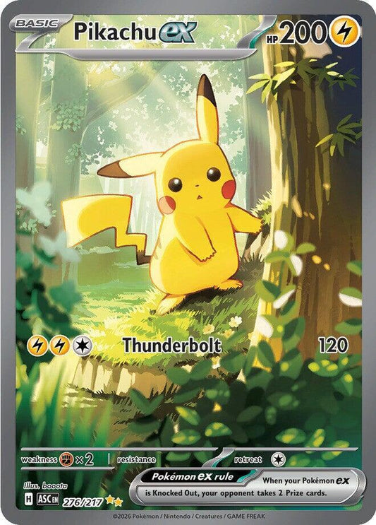 Pikachu ex - 276/217 276/217 Special Illustration Rare Ascended Heroes Pokémon card