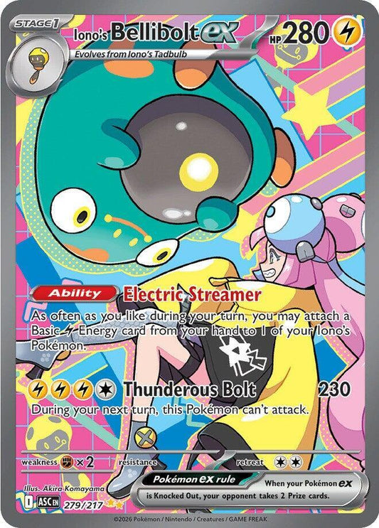Iono's Bellibolt ex - 279/217 279/217 Special Illustration Rare Ascended Heroes Pokémon card