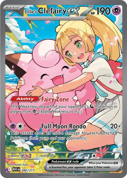 Lillie's Clefairy ex - 280/217 280/217 Special Illustration Rare Ascended Heroes Pokémon card
