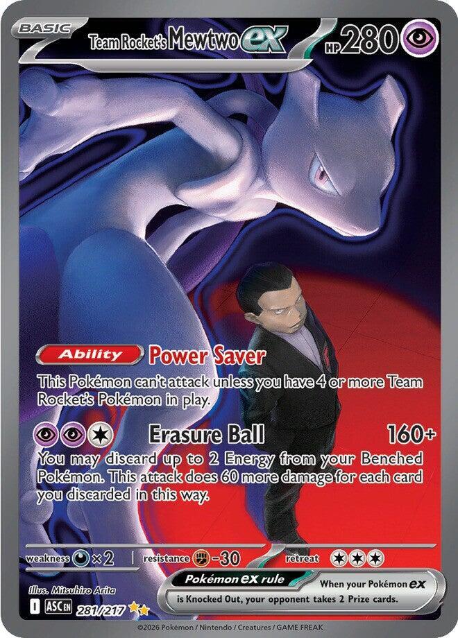 Team Rocket's Mewtwo ex - 281/217 Special Illustration Rare ME: Ascended Heroes