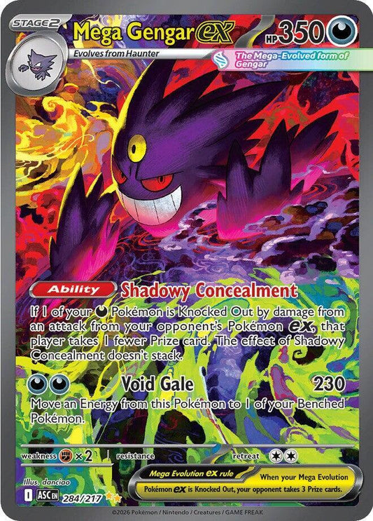 Mega Gengar ex - 284/217 284/217 Special Illustration Rare Ascended Heroes Pokémon card