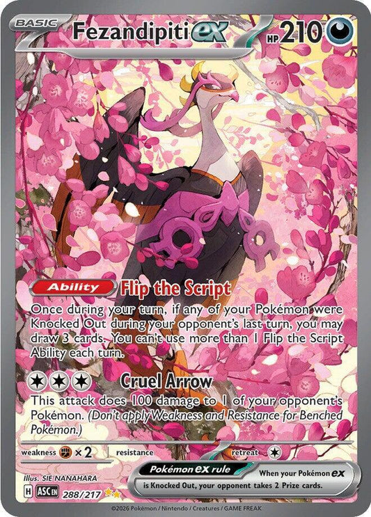 Fezandipiti ex - 288/217 288/217 Special Illustration Rare Ascended Heroes Pokémon card
