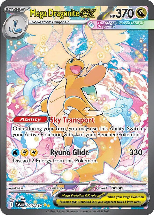 Mega Dragonite ex - 290/217 290/217 Special Illustration Rare Ascended Heroes Pokémon card