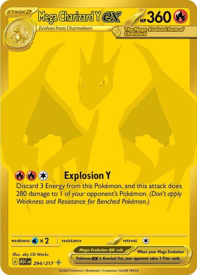 Mega Charizard Y ex - 294/217 294/217 Mega Hyper Rare Ascended Heroes Pokémon card