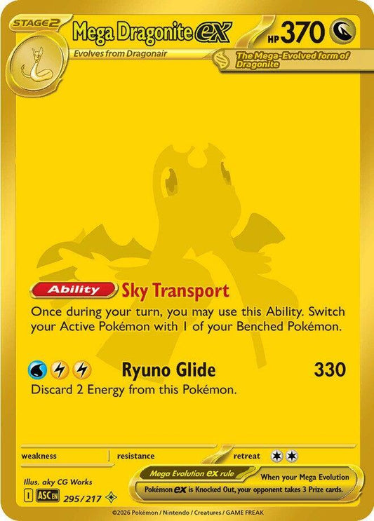 Mega Dragonite ex - 295/217 295/217 Mega Hyper Rare Ascended Heroes Pokémon card