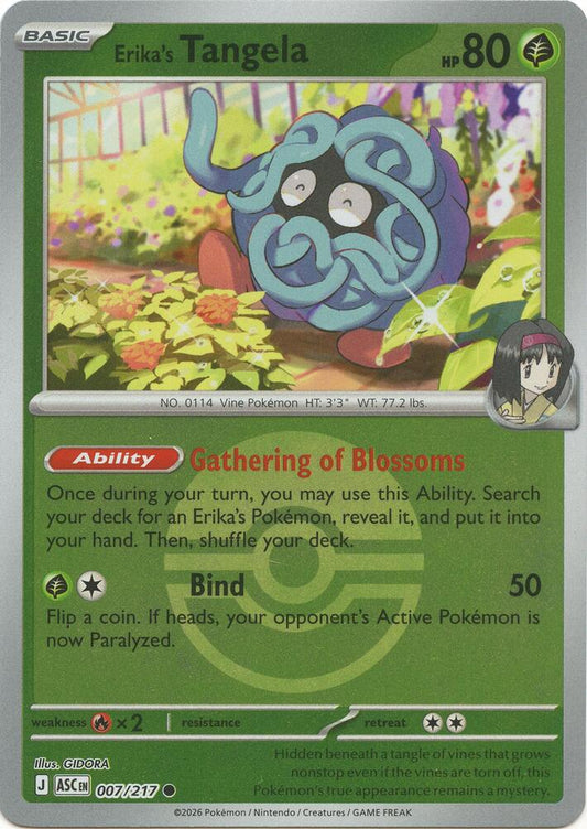 Erika's Tangela - 007/217 (Poke Ball) 007/217 Common Ascended Heroes Pokémon card