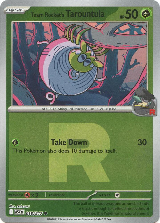 Team Rocket's Tarountula (Team Rocket) 018/217 Common Ascended Heroes Pokémon card