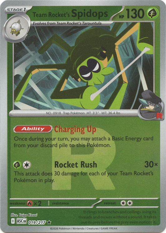 Team Rocket's Spidops (Team Rocket) 019/217 Rare Ascended Heroes Pokémon card