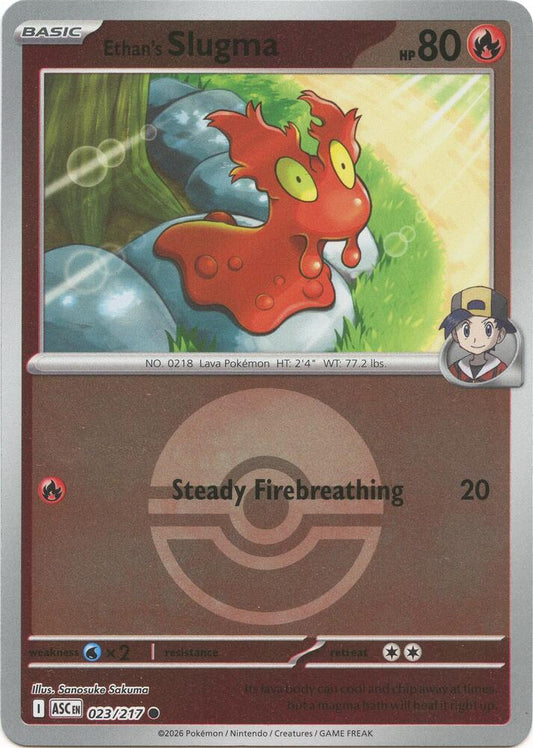 Ethan's Slugma (Poke Ball) 023/217 Common Ascended Heroes Pokémon card