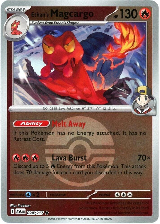 Ethan's Magcargo - 024/217 (Poke Ball) 024/217 Rare Ascended Heroes Pokémon card