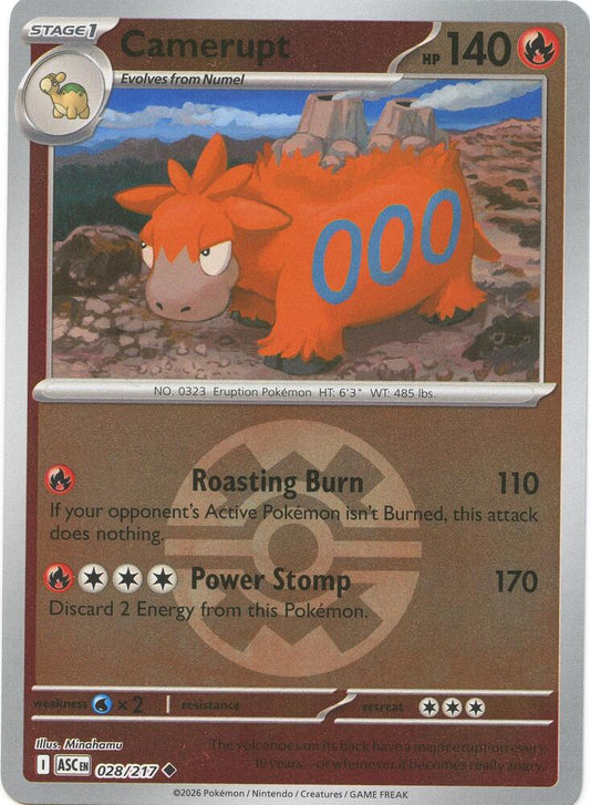 Camerupt (Quick Ball) 028/217 Uncommon Ascended Heroes Pokémon card