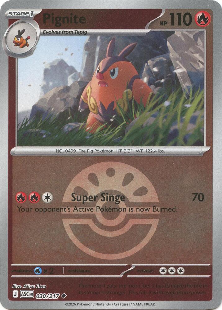 Pignite (Friend Ball) - 030/217 Uncommon ME: Ascended Heroes