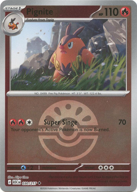 Pignite (Friend Ball) 030/217 Uncommon Ascended Heroes Pokémon card
