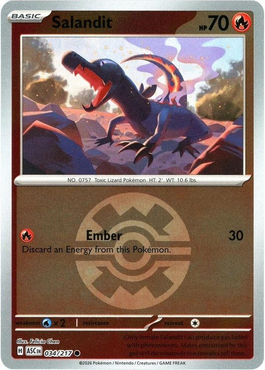 Salandit (Quick Ball) 034/217 Common Ascended Heroes Pokémon card