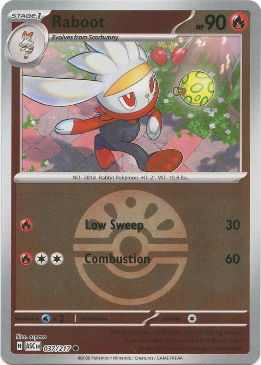 Raboot (Friend Ball) 037/217 Common Ascended Heroes Pokémon card