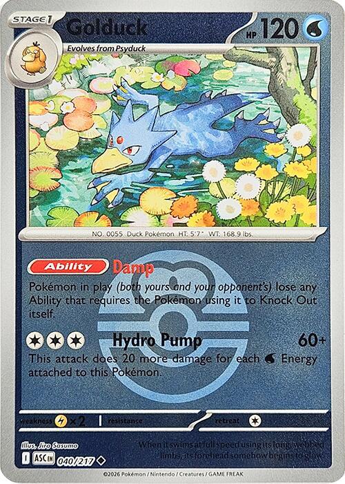 Golduck (Love Ball) 040/217 Uncommon Ascended Heroes Pokémon card