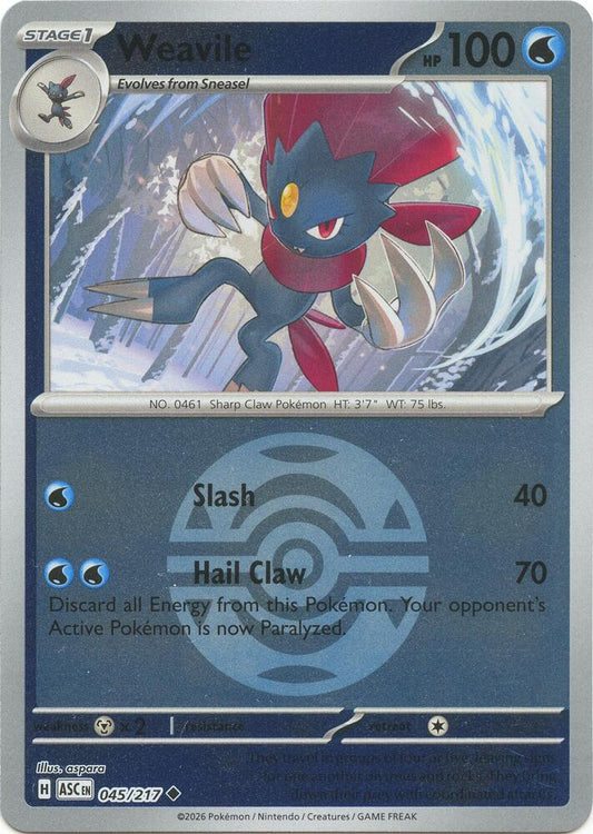 Weavile - 045/217 (Dusk Ball) 045/217 Uncommon Ascended Heroes Pokémon card