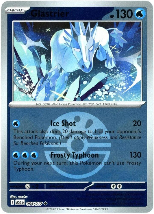 Glastrier (Friend Ball) 054/217 Uncommon Ascended Heroes Pokémon card