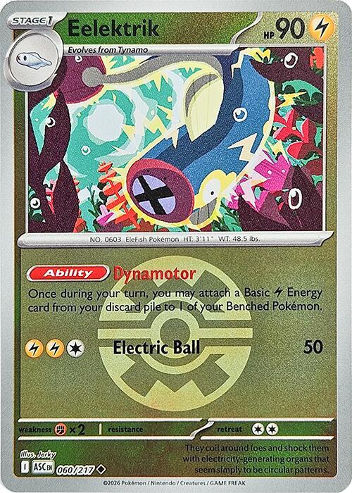 Eelektrik (Quick Ball) 060/217 Uncommon Ascended Heroes Pokémon card