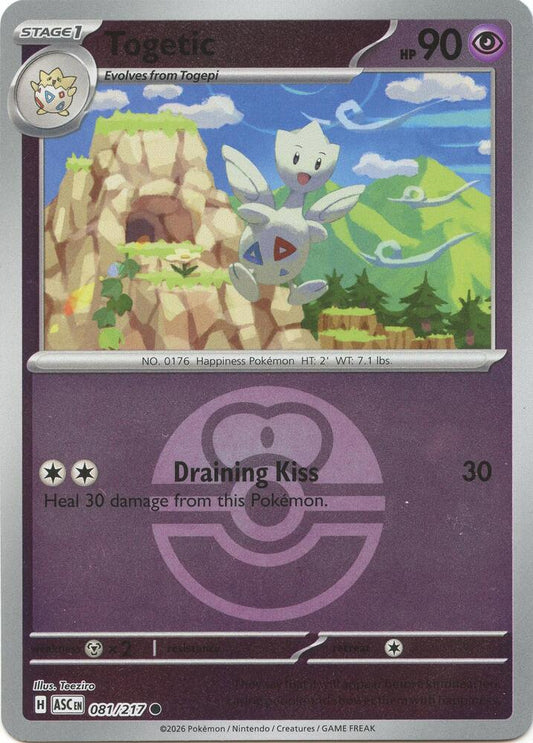 Togetic (Love Ball) 081/217 Common Ascended Heroes Pokémon card