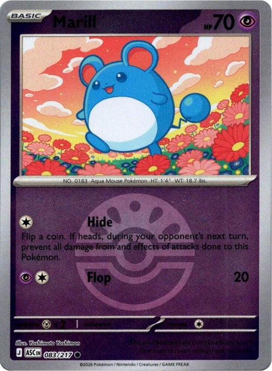 Marill - 083/217 (Friend Ball) 083/217 Common Ascended Heroes Pokémon card